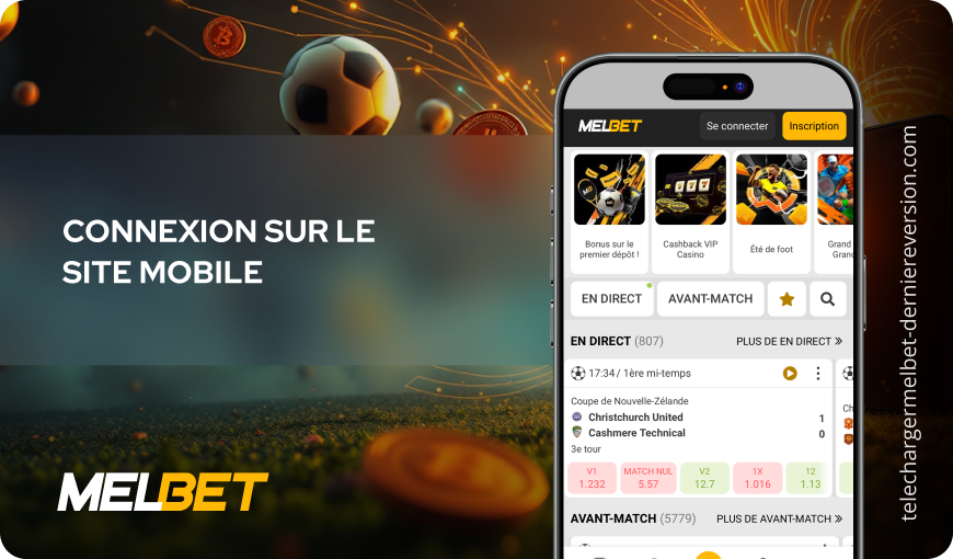 Connexion sur le site mobile Télécharger Melbet Derniere Version